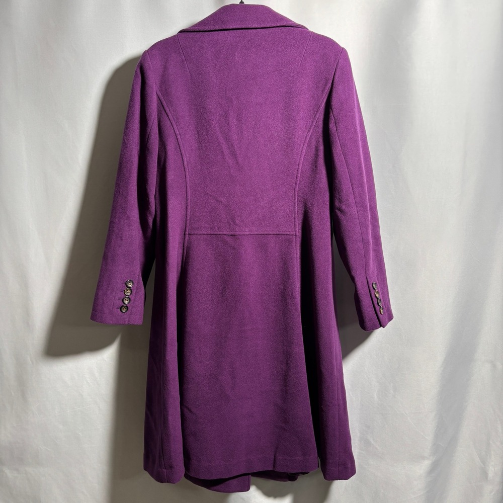 VTG CHADWICKS Purple Double Breasted Wool Blend Coat Womens 10P - Picture 2 of 8